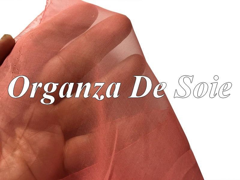 Tissu Organza De Soie Vieux Rose Au Mètre Couture.