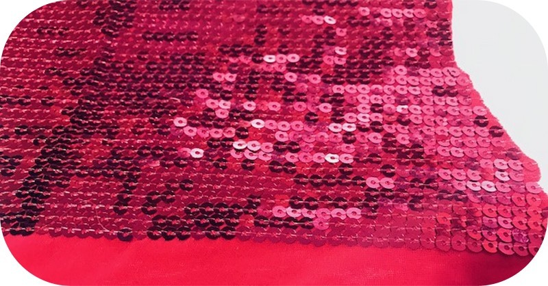 Tissu Sequins Au Mètre Paillette Lycra Fuschia En Grande Largeur.