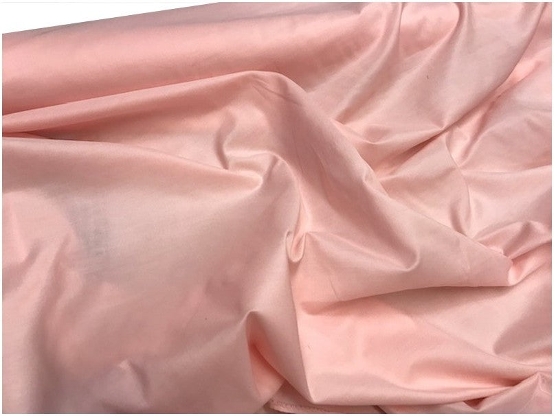 Tissu Soie et Coton Rose Poudré. Couture