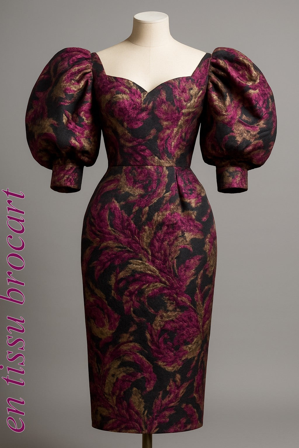 Tissu Brocart Haute Couture Floral - Largeur 150 cm