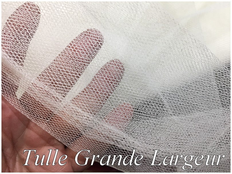 Tulle Blanc Au Mètre En Grande Largeur