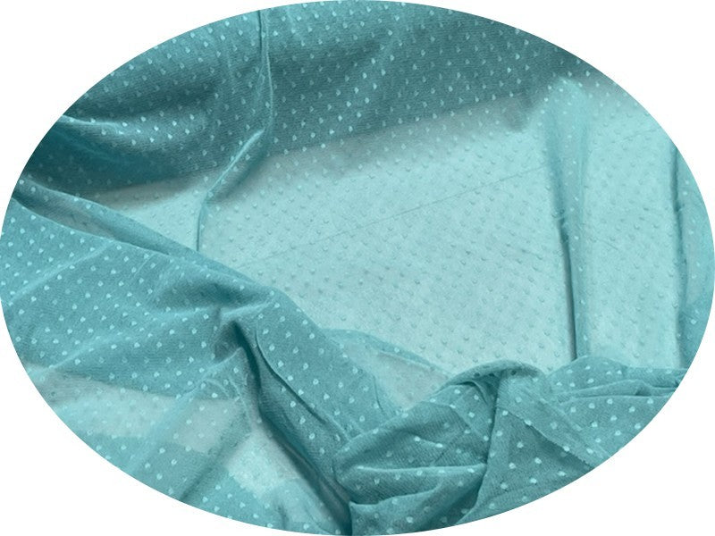 Tulle Plumetis Elasthanne vert canard En Résille Au Mètre Pour Justaucorps.