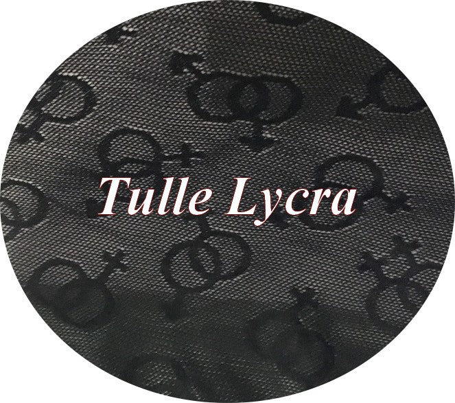 Tulle Résille Bleu Marine Imprimé Lycra Au Mètre Pour Lingerie.