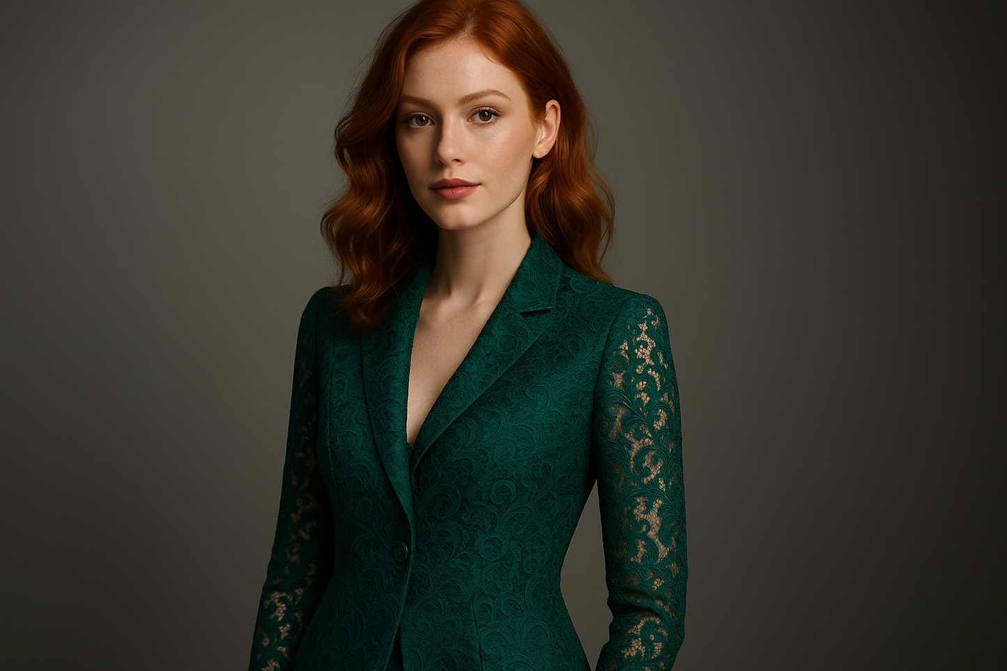 Encaje elástico verde fantasía – por metro