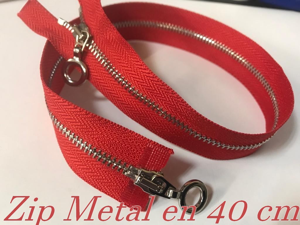 Zip Métal élégante Fermeture A Glissière Métal Maille Fine argenté En 40 Cm Fuschia : Polyvalence et Élégance