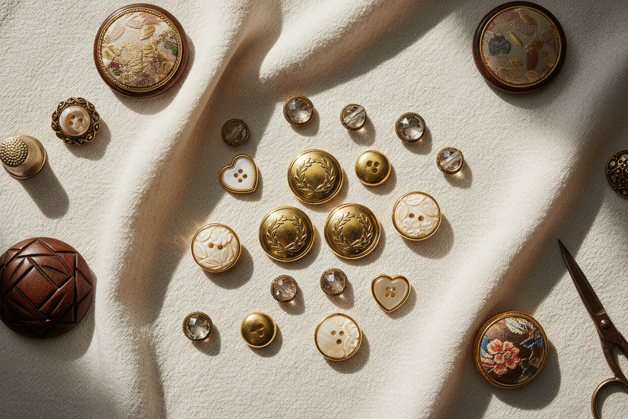 Boutons Décoratifs à Coudre - Mercerie Haute Couture