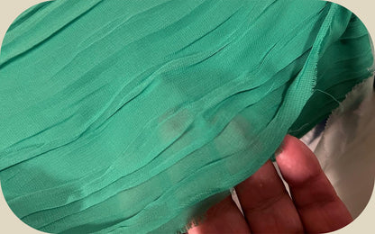 Tissu Plissé Vert Émeraude – Laize 150 cm | 150 g/m²