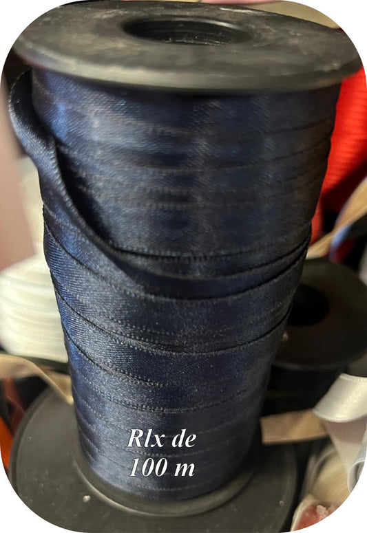 100 mètres de Ruban satin bleu marine 10mm x 100m | Vente en gros & détail – Mercerie en ligne