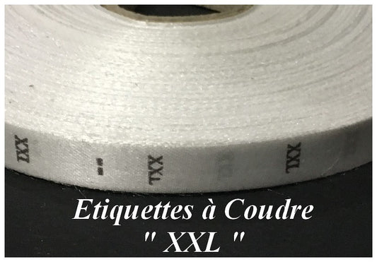 1000 Etiquettes De Vêtements Taille " XXL"   A Coudre De Composition Textile , Contexture Pour Confection.