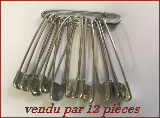 12 Épingles à nourrice en métal argenté de 38 mm : Précision et Polyvalence pour tous vos Projets Créatifs