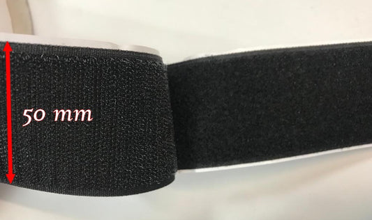 25 m de Velcro partie male en 50 mm à coudre en bande Scratch Noir