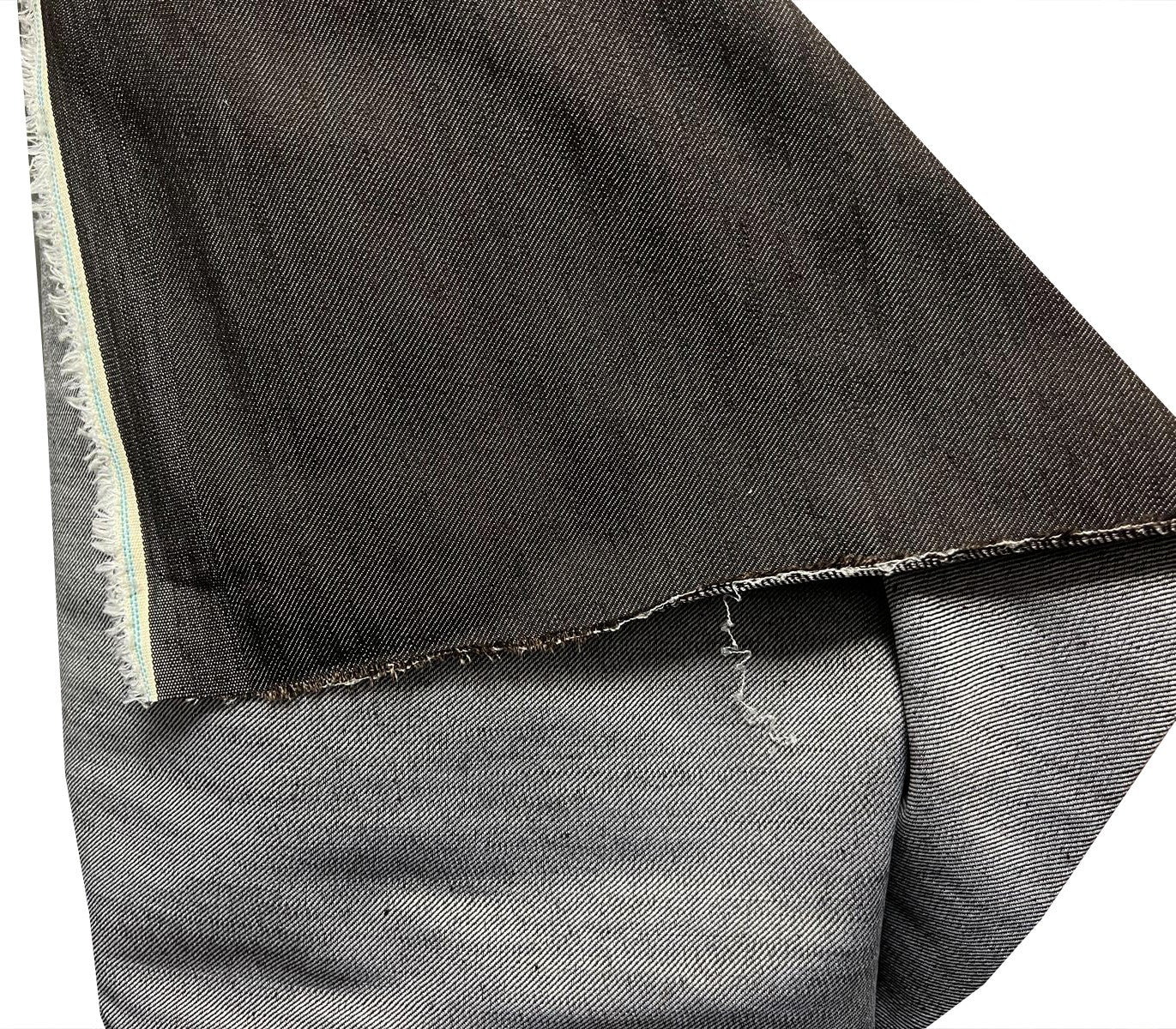 Tissu Jean Marron Foncé 180 cm - Denim au Mètre Couture Mode