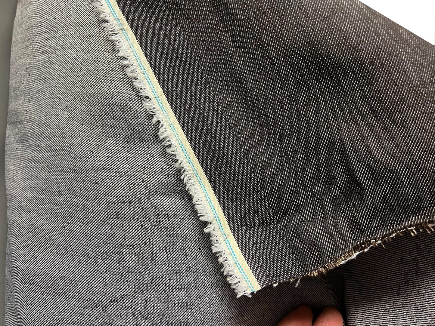 Tissu Jean Marron Foncé 180 cm - Denim au Mètre Couture Mode