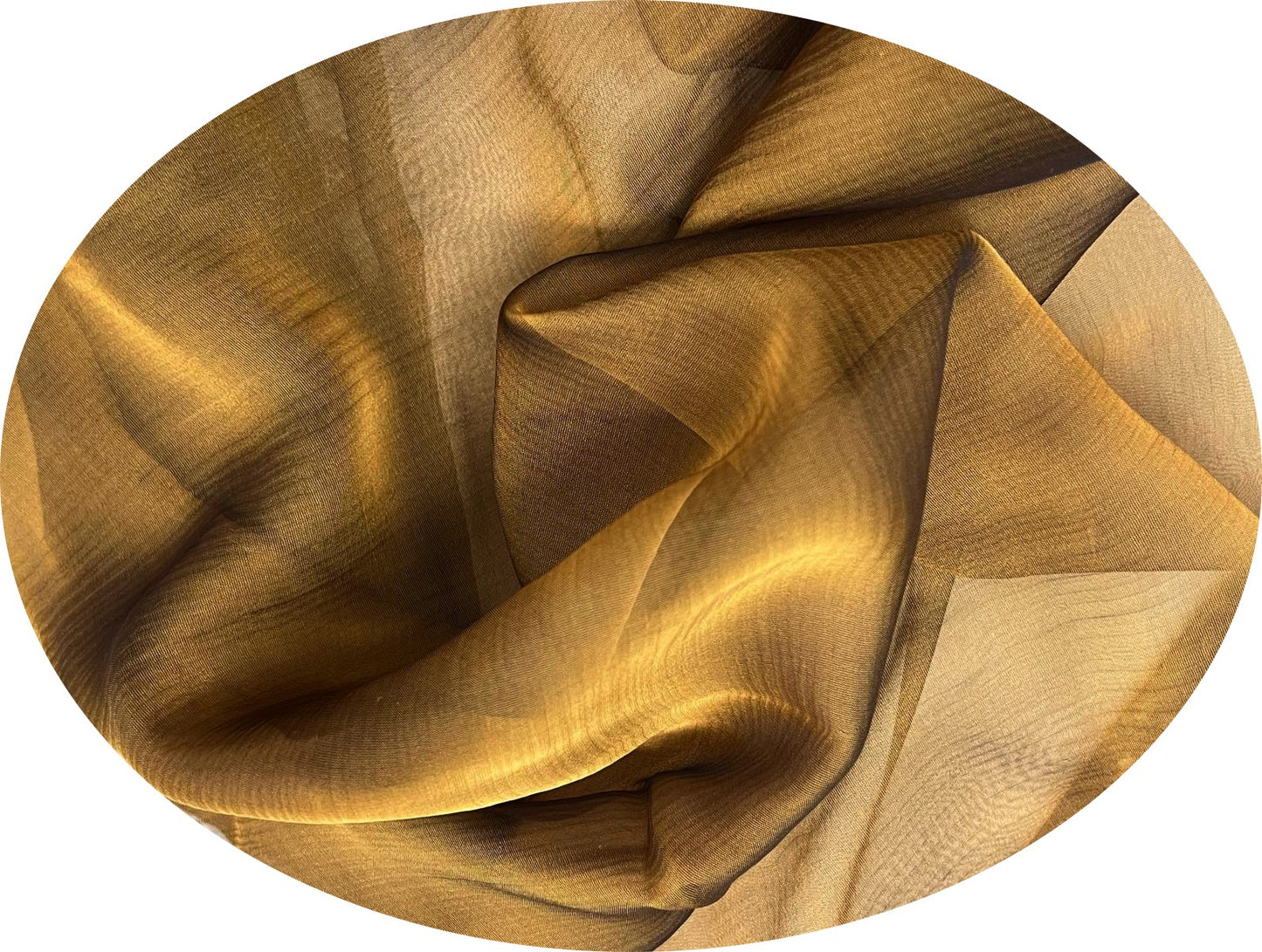 Mousseline de Soie Changeante Mordoré et Noir 145 cm - Haute Couture