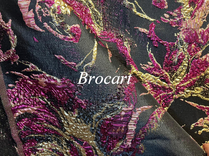 Tissu Brocart Haute Couture Floral - Largeur 150 cm