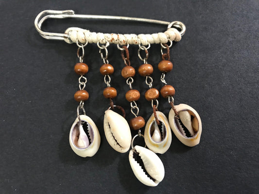 50 Broches  Pour Femme En Epingle à Nourrice Argent Orné de coquillages et de perles en bois Pour La Décorations.