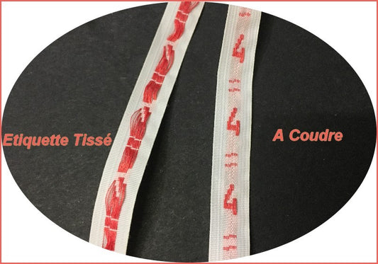 50 Etiquettes Tissé pour Vêtements Taille " 4 "   Par 50 Pièces A Coudre  Textile , Contexture Pour Confection.