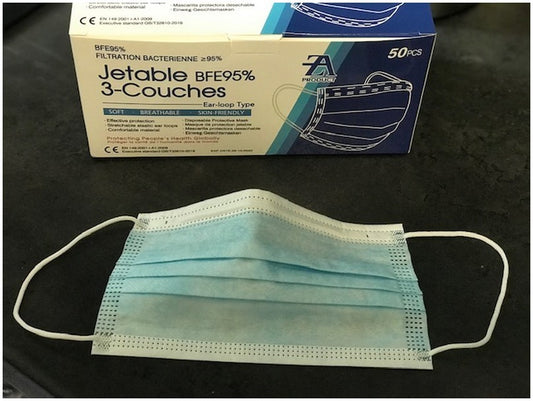50 Masques de Protection jetables.