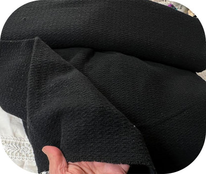 Tweed Noir Style Chanel - Haute Couture 150 cm