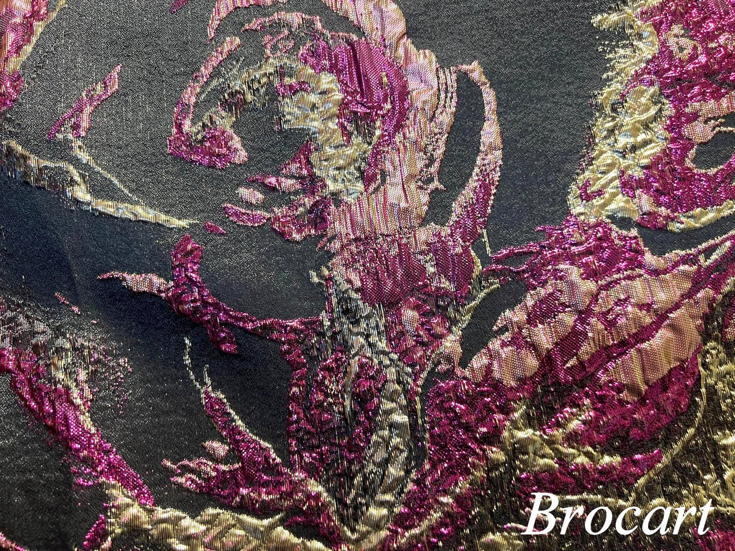 Tissu Brocart Haute Couture Floral - Largeur 150 cm