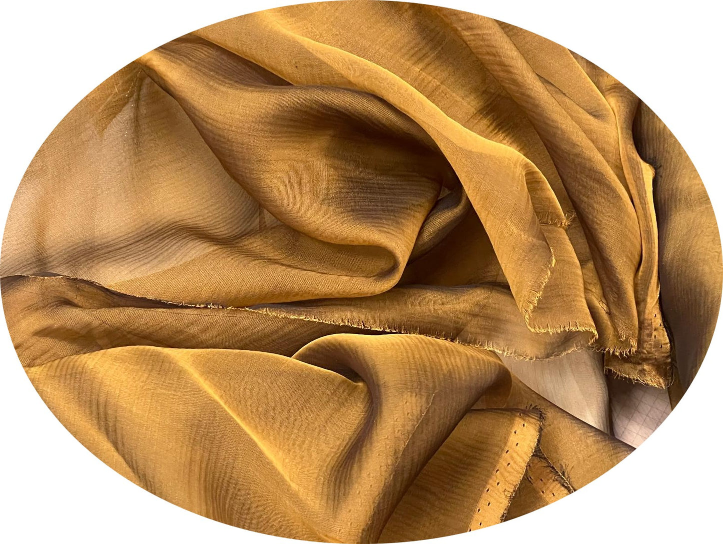 Mousseline de Soie Changeante Mordoré et Noir 145 cm - Haute Couture