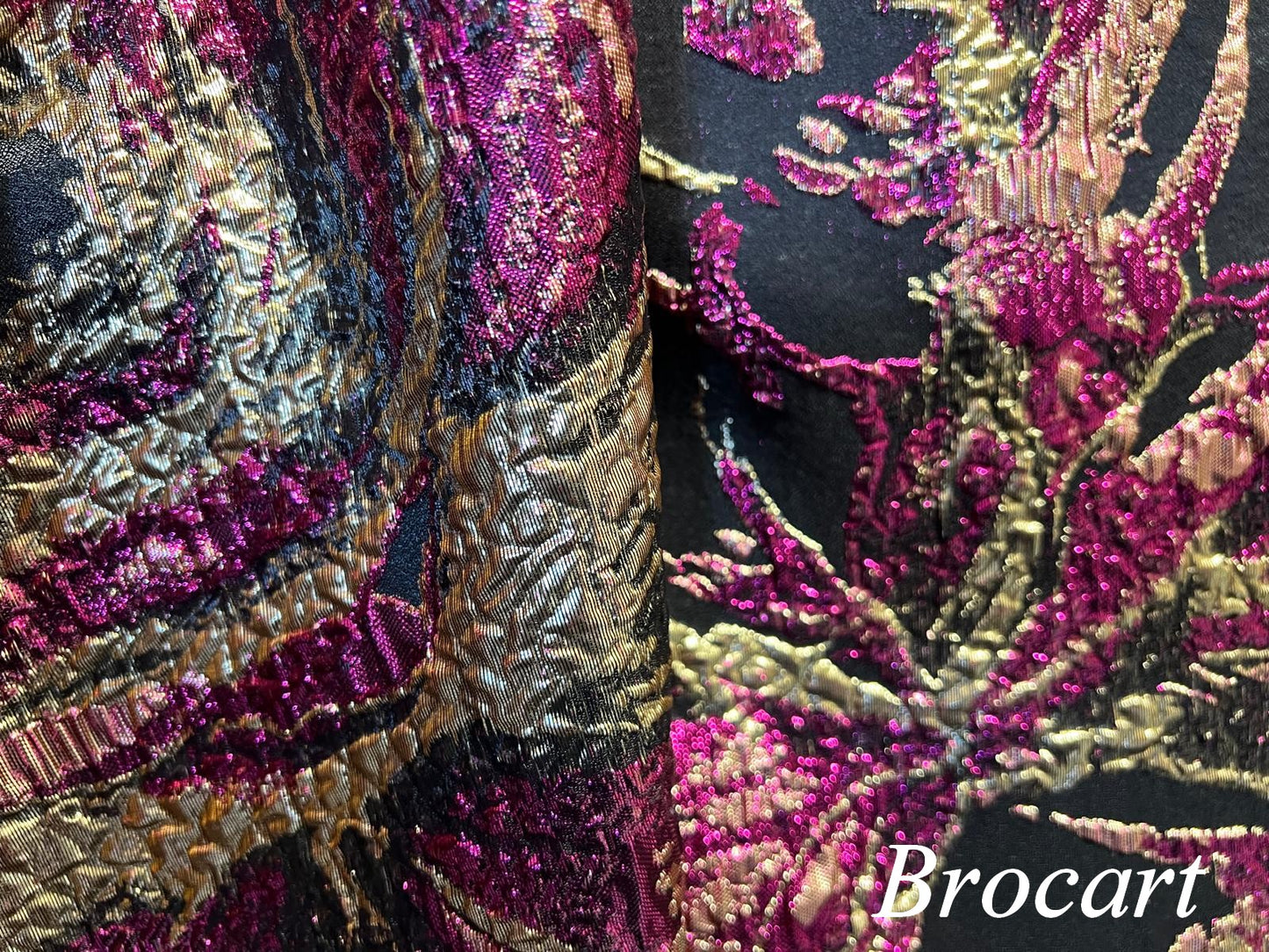 Tissu Brocart Haute Couture Floral - Largeur 150 cm