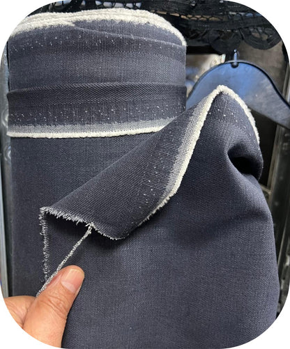 Tissu Jean Bleu 150 cm au Mètre - Denim Premium Couture
