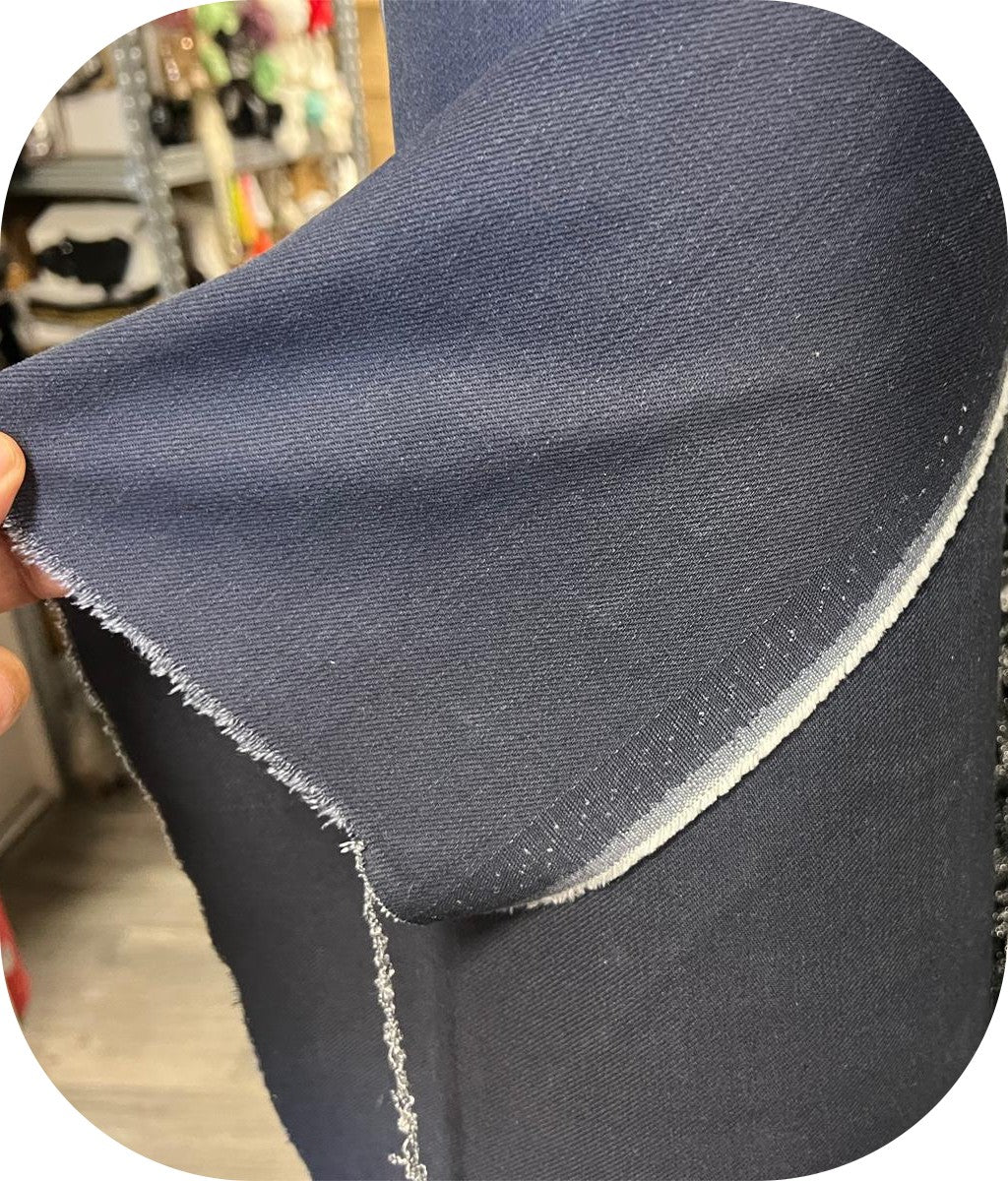 Tissu Jean Bleu 150 cm au Mètre - Denim Premium Couture