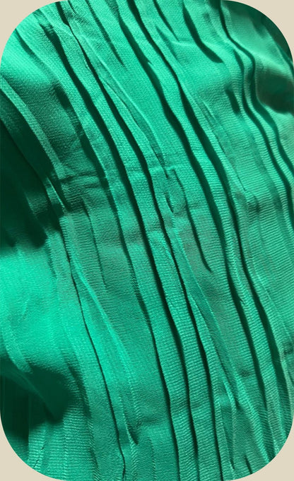 Tissu Plissé Vert Émeraude – Laize 150 cm | 150 g/m²
