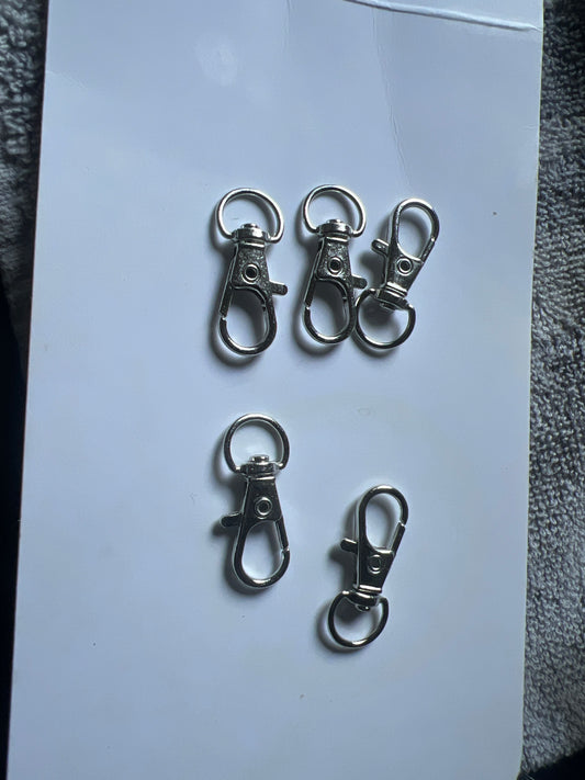 Mousqueton Nickel Argenté – Lot de 5 Pièces