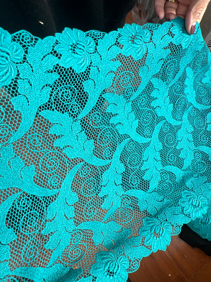 Guipure bleu canard 35 cm