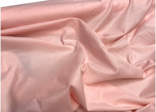 Tissu Soie et Coton Rose Poudré Couture - BH Tissus