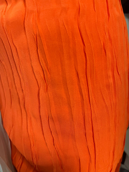 Tissu Mousseline Plissée Orange — Laize 150 cm