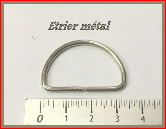 anneau Etrier Boucle Métal Argent Demi Rond En 3,5 Cm Pour Sangle, Maroquinerie Et Vetements