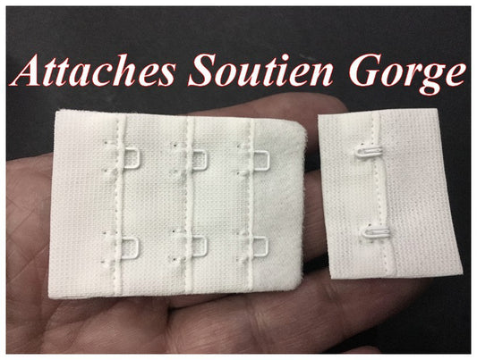 Attaches , Agrafes, Soutien Gorge Blanche  Rallonges Réglables