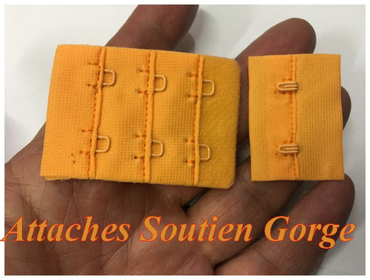 Attaches , Agrafes, Soutien Gorge Orange  Rallonges Réglables