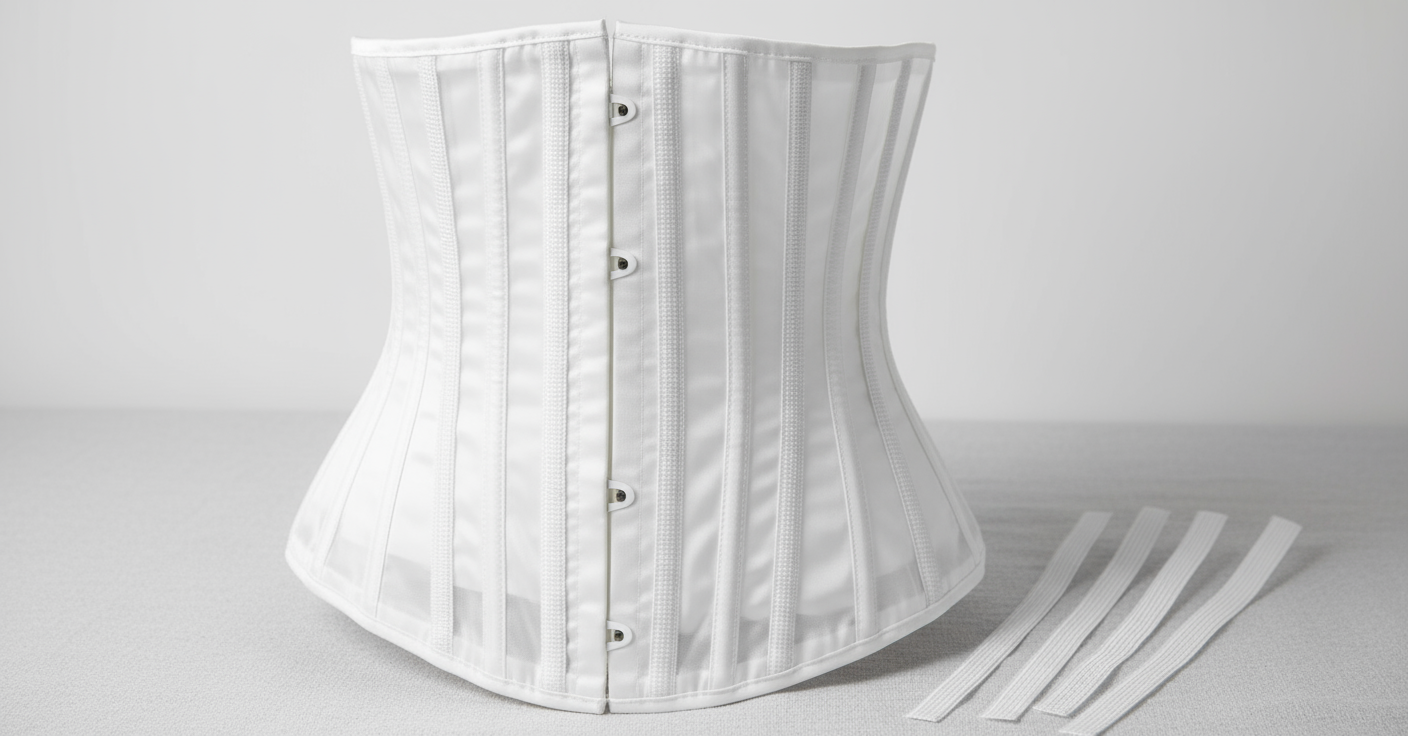 Baleine blanche visible sur corset