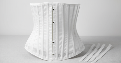 Baleine blanche visible sur corset