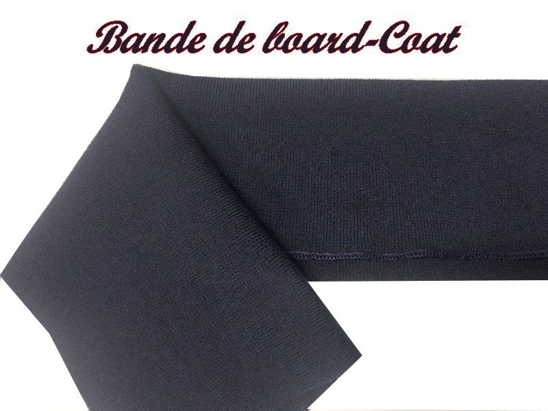 Bande De Bord-Cote En Tissu Jersey  Bleu Marine Elastique Pour Poignée Manche et Bas de Blousons
