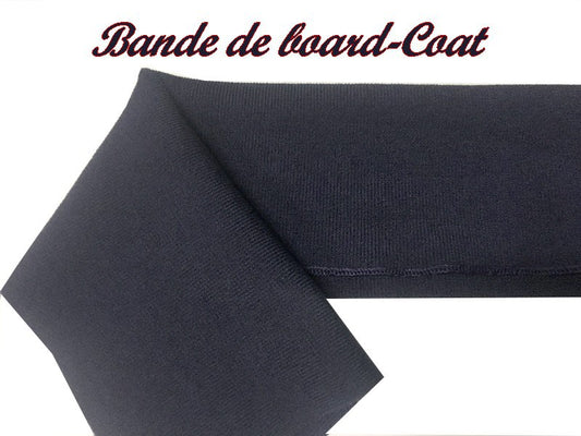 Bande De Bord-Cote En Tissu Jersey  Bleu Marine Elastique Pour Poignée Manche et Bas de Blousons
