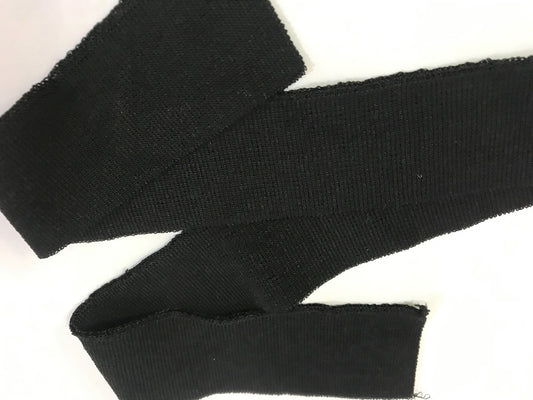 Bande de Bord-Côte Noire Élastique en Jersey : Pour une Finition Élégante et Professionnelle de Vos Créations