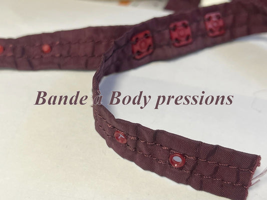 Bande Pression à Body Prune Bordeaux Au mètre -Bande A body