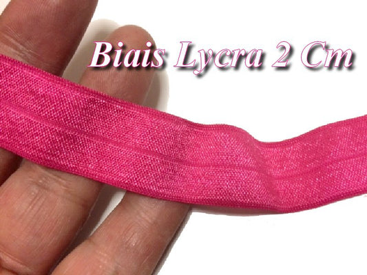 Biais Lycra Elastique En 2 Cm Fuchia, Ruban Lycra  Pour Lingerie, et Customisations.