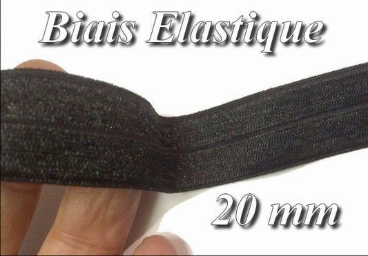 Biais lycra En 2 Cm Noir Ruban Lycra  Pour Lingerie, et Customisations.