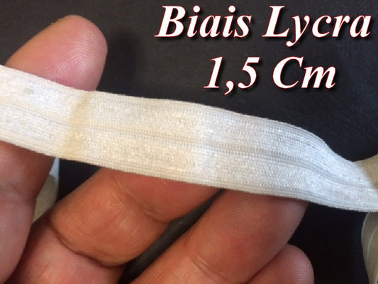 Biais Lycra Gris Clair En 15 mm ,Ruban Lycra  Pour Lingerie, et Customisations.