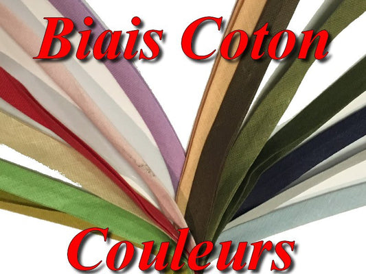 Biais Replié Coton Couleurs, A  Coudre, Loisirs Créatifs.