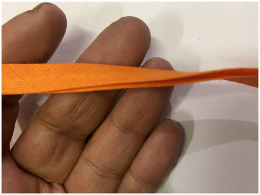 Biais Replié Coton orange , A  Coudre Pour Vetements Et Loisirs Créatifs.