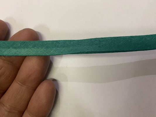Biais Replié Coton Vert Emeraude , A  Coudre Pour Vetements Et Loisirs Créatifs.