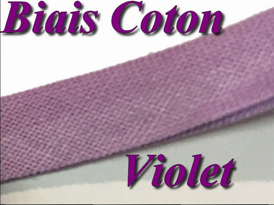 Biais Replié Coton Violet, A  Coudre, Pour  Vetements Et Loisirs Créatifs.