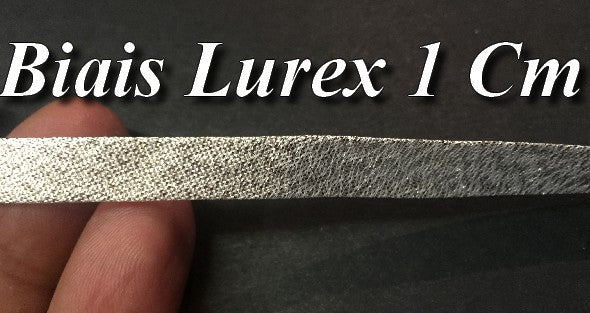 Biais Replié lurex Argent , A  Coudre,  pour Loisirs Créatifs.